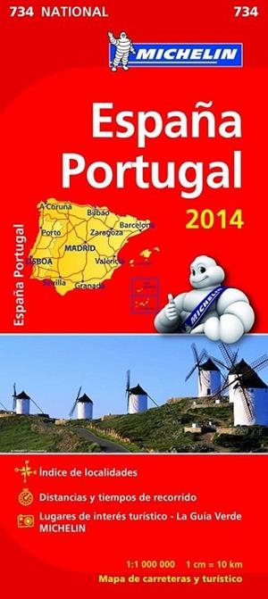 Mapa National España - Portugal 734 | 9782067191471 | Michelin | Librería Castillón - Comprar libros online Aragón, Barbastro