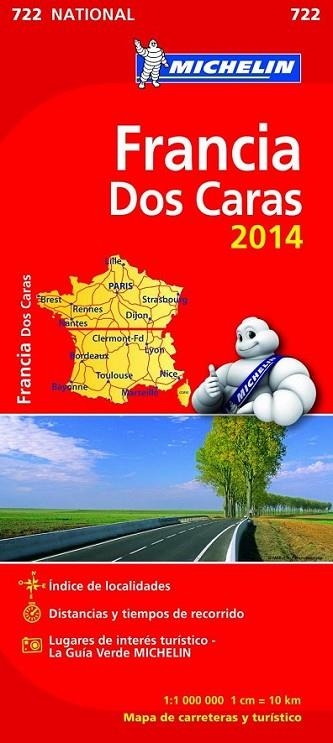 Mapa National Francia (doble cara) - Michelin 722 | 9782067191259 | Michelin | Librería Castillón - Comprar libros online Aragón, Barbastro