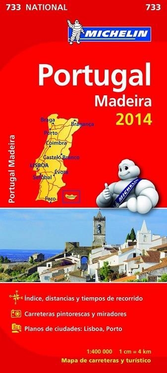 Mapa National Portugal - Michelin 733 | 9782067191433 | Michelin | Librería Castillón - Comprar libros online Aragón, Barbastro