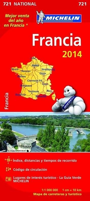 Mapa National Francia - Michlelin 721 | 9782067191204 | Michelin | Librería Castillón - Comprar libros online Aragón, Barbastro