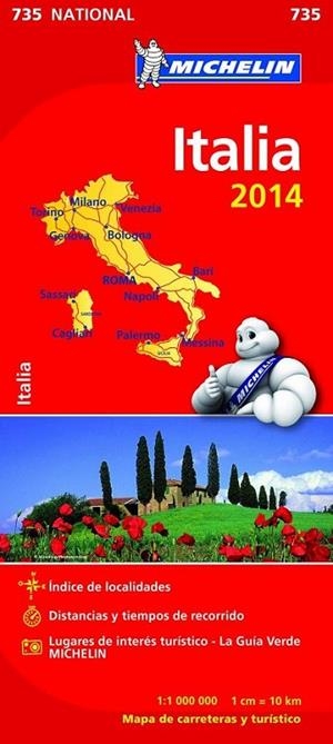 Mapa National Italia - Michelin 735 | 9782067191532 | Michelin | Librería Castillón - Comprar libros online Aragón, Barbastro