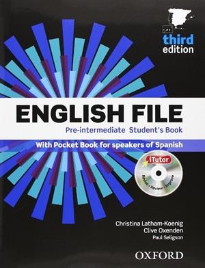 English file 3ed. pre-intermediate student's book + Itutor + pupil's book Pack  | 9780194598958 | Latham-Koenig, Christina; Oxenden, Clive | Librería Castillón - Comprar libros online Aragón, Barbastro