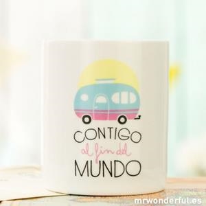 TAZA CONTIGO AL FIN DEL MUNDO | 8436547186570 | MR WONDERFUL | Librería Castillón - Comprar libros online Aragón, Barbastro