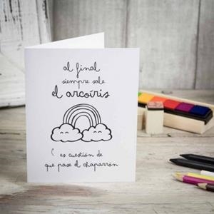 FELICITACION AL FINAL SIEMPRE SALE EL ARCOIRIS | 8436547181889 | MR WONDERFUL | Librería Castillón - Comprar libros online Aragón, Barbastro