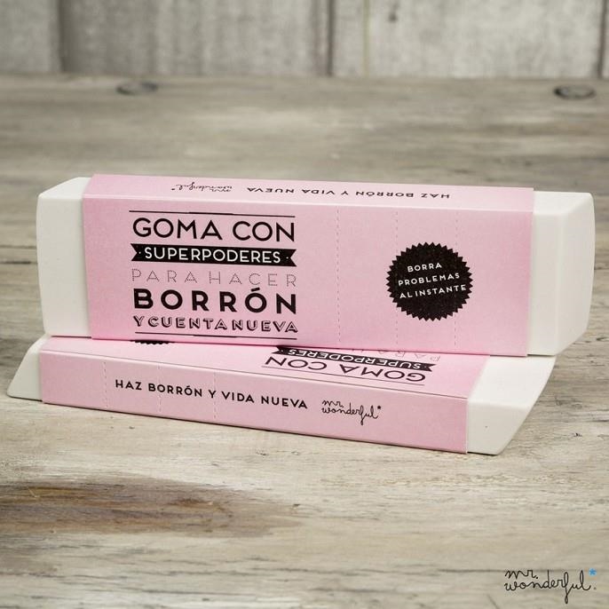 GOMA CON SUPERPODERES PARA HACER BORRON Y CUENTA NUEVA | 8436547182091 | MR WONDERFUL | Librería Castillón - Comprar libros online Aragón, Barbastro