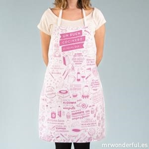 DELANTAL DEL BUEN COCINERO COLOR ROSA | 8436547188277 | MR WONDERFUL | Librería Castillón - Comprar libros online Aragón, Barbastro