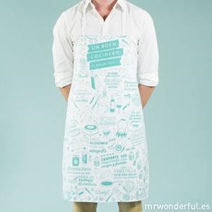DELANTAL DEL BUEN COCINERO COLOR MINT (verde menta) | 8436547188284 | MR WONDERFUL | Librería Castillón - Comprar libros online Aragón, Barbastro