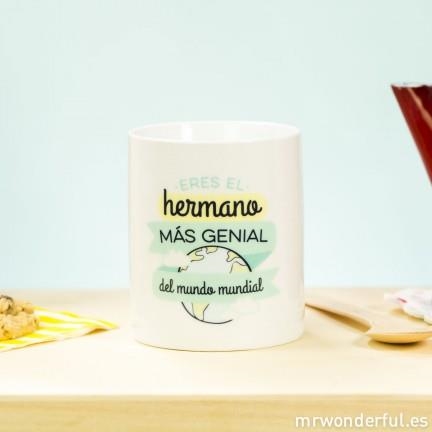 TAZA ERES EL HERMANO MAS GENIAL DEL MUNDO MUNDIAL | 8436547188390 | MR WONDERFUL | Librería Castillón - Comprar libros online Aragón, Barbastro
