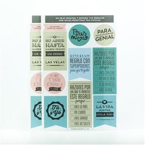 PACK 2 HOJAS DE PEGATINAS WONDER PARA REGALOS color | 8436547183203 | MR WONDERFUL | Librería Castillón - Comprar libros online Aragón, Barbastro