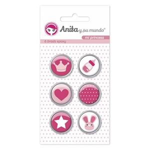 BRADS EPOXY MI PRINCESA 6UN 2CM | 8413623712755 | Librería Castillón - Comprar libros online Aragón, Barbastro