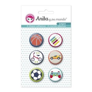 CHAPAS ADHESIVAS JUEGOS 6UN 25MM | 8413623712861 | Librería Castillón - Comprar libros online Aragón, Barbastro