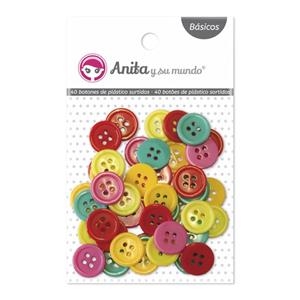 BOTONES PLASTICO REDONDOS COLORES SURTIDOS 50UN 37013299 | 8413623711963 | Librería Castillón - Comprar libros online Aragón, Barbastro
