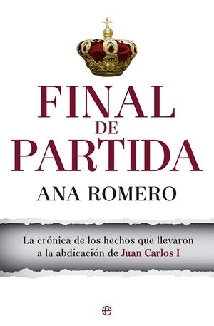 Final de partida | 9788490603031 | Romero, Ana | Librería Castillón - Comprar libros online Aragón, Barbastro