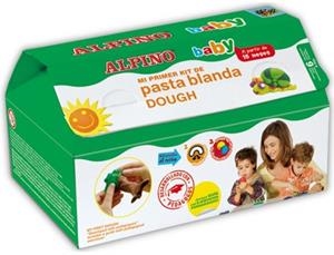 ALPINO BABY : MI PRIMERA PASTA BLANDA DOUGH : PACK 6 COLORES DE 35GR + 10 MOLDES + RODILLO DP000129 | 8413240522737 | Librería Castillón - Comprar libros online Aragón, Barbastro