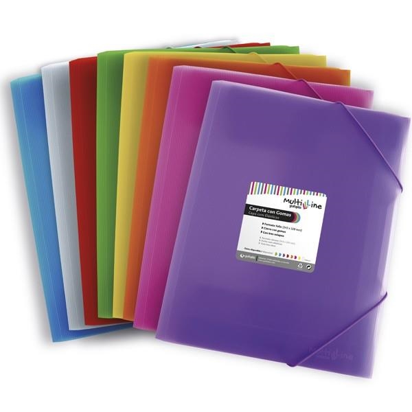 CARPETA GOMAS SOLAPAS FOLIO 243X329MM PP GRAFOPLAS MULTILINE VIOLETA | 8413623939251 | Librería Castillón - Comprar libros online Aragón, Barbastro