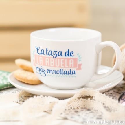 TAZA Y PLATO LA TAZA DE LA ABUELA MAS ENROLLADA | 8436547191581 | MR WONDERFUL | Librería Castillón - Comprar libros online Aragón, Barbastro