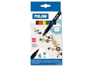 ROTULADORES MILAN TEJIDOS 6 COLORES 06P6T | 8411574000778 | Librería Castillón - Comprar libros online Aragón, Barbastro