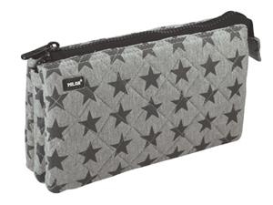 PORTATODO MILAN 3 CREMALLERAS STARS GRIS 081133STK | 8411574059424 | Librería Castillón - Comprar libros online Aragón, Barbastro