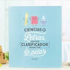 CLASIFICADOR WONDERFUL CIENCIAS O LETRAS CON ESTE ARCHIVADOR ESTAS QUE LAS PETAS | 8436547190874 | MR WONDERFUL | Librería Castillón - Comprar libros online Aragón, Barbastro