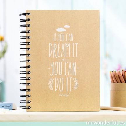 LIBRETA ESPIRAL A5 CRAFT IF YOU CAN DREAM IT YOU CAN DO IT | 8436547184828 | MR WONDERFUL | Librería Castillón - Comprar libros online Aragón, Barbastro