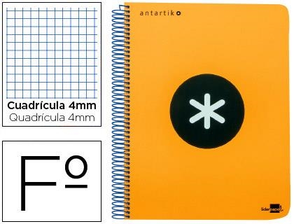 % CUADERNO ESPIRAL LIDERPAPEL ANTARTIK Fº TAPA EXTRA DURA 80H 100GR CDL 4MM C/MARGEN NARANJA FLUORESCENTE | 8423473746879 | Librería Castillón - Comprar libros online Aragón, Barbastro