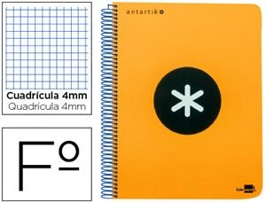 % CUADERNO ESPIRAL LIDERPAPEL ANTARTIK Fº TAPA EXTRA DURA 80H 100GR CDL 4MM C/MARGEN NARANJA FLUORESCENTE | 8423473746879 | Librería Castillón - Comprar libros online Aragón, Barbastro