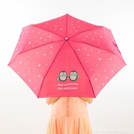 PARAGUAS PEQUEÑO PLEGABLE DIAS LLUVIOSOS DIAS AMOROSOS | 8436547190089 | MR WONDERFUL | Librería Castillón - Comprar libros online Aragón, Barbastro