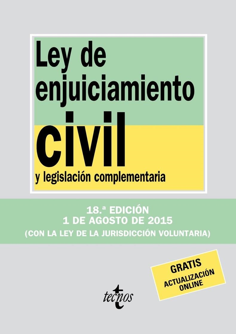 Ley de Enjuiciamiento Civil | 9788430966080 | Editorial Tecnos | Librería Castillón - Comprar libros online Aragón, Barbastro