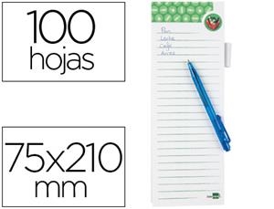 BLOC NOTAS IMANTADO LISTA DE LA COMPRA PARA NEVERA 75X210MM CON BOLÍGRAFO MINI 100H 74014 | 8423473740143 | Librería Castillón - Comprar libros online Aragón, Barbastro