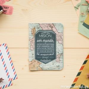 FUNDA PARA PASAPORTE TENGO UNA MISIÓN, VER MUNDO | 8436547193530 | MR WONDERFUL | Librería Castillón - Comprar libros online Aragón, Barbastro