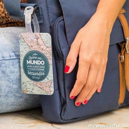 ETIQUETA PARA EQUIPAJE QUIERO VER MUNDO | 8436547193547 | MR WONDERFUL | Librería Castillón - Comprar libros online Aragón, Barbastro