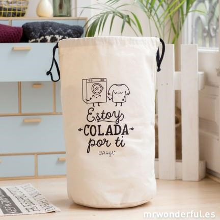 BOLSA PARA LA COLADA ESTOY COLADA POR TI - MR WONDERFUL | 8436547193929 | MR WONDERFUL | Librería Castillón - Comprar libros online Aragón, Barbastro