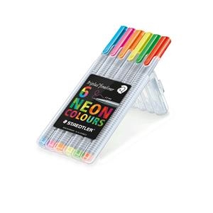 PACK 6 ROTULADORES STAEDTLER TRIPLUS FINELINER NEON 334 SB6CS3 | 4007817011058 | Librería Castillón - Comprar libros online Aragón, Barbastro