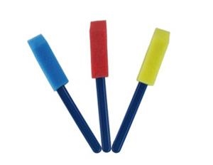 PACK 3 PINCELES ESPUMA PARA PINTAR SURTIDOS FORMAS 125X15MM (pequeños) | 6923980233326 | Librería Castillón - Comprar libros online Aragón, Barbastro