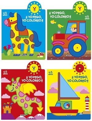 ¡Yo pego, yo coloreo! 4-5 años (4 títulos) | 9788467747904 | Librería Castillón - Comprar libros online Aragón, Barbastro