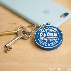 LLAVERO DE CAUCHO ERES EL MEJOR PADRE DEL MUNDO | 8435460702980 | MR WONDERFUL | Librería Castillón - Comprar libros online Aragón, Barbastro