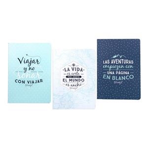 LIBRETAS VIAJERAS PARA SOÑAR DESPIERTO (PACK 3 UND) | 8436547189182 | MR WONDERFUL | Librería Castillón - Comprar libros online Aragón, Barbastro
