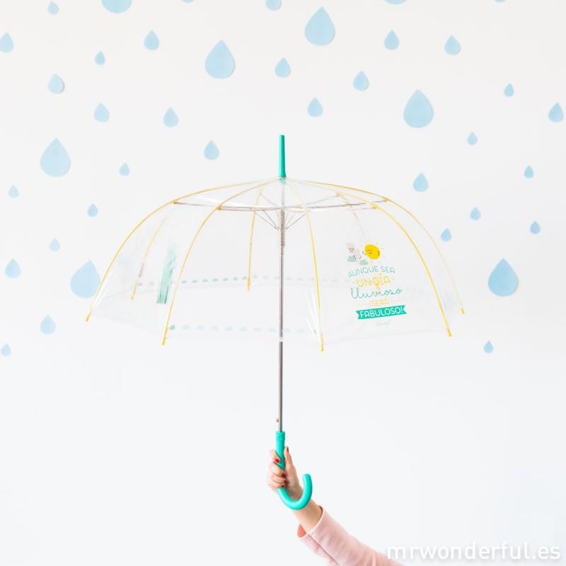 PARAGUAS GRANDE AUNQUE SEA UN DIA LLUVIOSO SERA FABULOSO | 8435460702935 | MR WONDERFUL | Librería Castillón - Comprar libros online Aragón, Barbastro