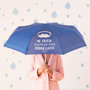 PARAGUAS MEDIANO ME GUSTA LA GENTE QUE SONRIE CUANDO LLUEVE | 8435460702874 | MR WONDERFUL | Librería Castillón - Comprar libros online Aragón, Barbastro