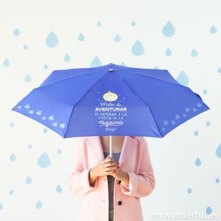PARAGUAS PEQUEÑO MILES DE AVENTURAS TE ESPERAN A LA VUELTA DE LA ESQUINA | 8435460702812 | MR WONDERFUL | Librería Castillón - Comprar libros online Aragón, Barbastro