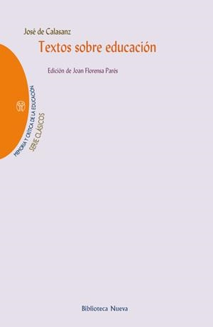 Textos sobre educación | 9788416647323 | Florensa, Joan; De Calasanz, José | Librería Castillón - Comprar libros online Aragón, Barbastro