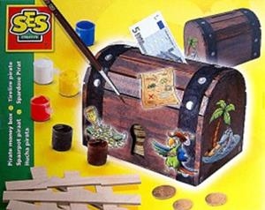 SES CREATIVE JUEGO COFRE HUCHA PIRATA PARA DECORAR | 8710341145217 | Librería Castillón - Comprar libros online Aragón, Barbastro