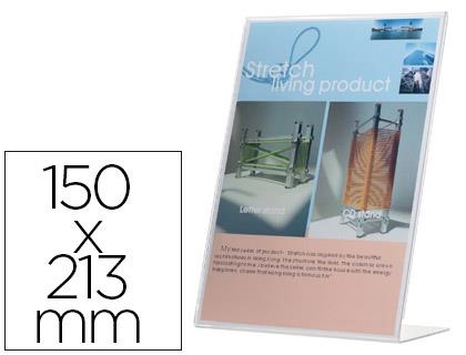 EXPOSITOR SOBREMESA Q-CONNECT CON FORMA DE L EN METACRILATO TAMAÑO 150X213MM PARA A5 | 5705831041783 | Librería Castillón - Comprar libros online Aragón, Barbastro