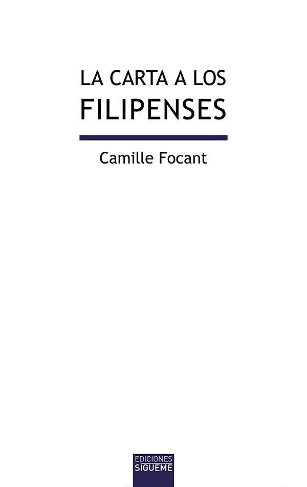 La carta a los Filipenses | 9788430119318 | Camille Focant | Librería Castillón - Comprar libros online Aragón, Barbastro