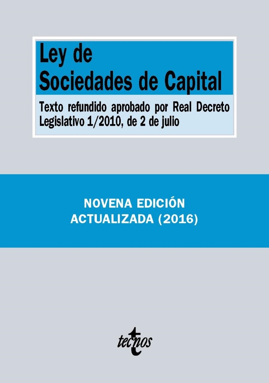Ley de Sociedades de Capital | 9788430969142 | Editorial Tecnos | Librería Castillón - Comprar libros online Aragón, Barbastro