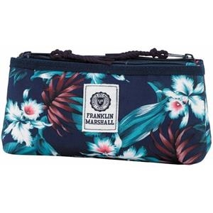 PORTATODO DOBLE CREMALLERA FRANKLIN MARSHALL GIRLS AZUL CON FLORES | 8718803033751 | Librería Castillón - Comprar libros online Aragón, Barbastro