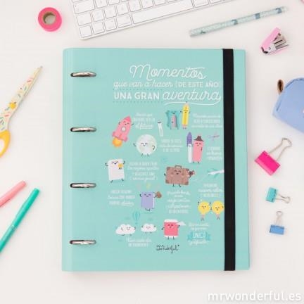 CARPETA CON ANILLAS MOMENTOS QUE VAN A HACER DE ESTE AÑO UNA GRAN AVENTURA - MR WONDERFUL | 8435460707589 | MR WONDERFUL | Librería Castillón - Comprar libros online Aragón, Barbastro