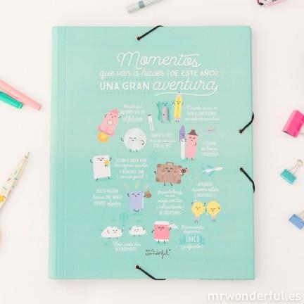CARPETA CON SEPARADORES MOMENTOS QUE VAN A HACER DE ESTE AÑO UNA GRAN AVENTURA - MR WONDERFUL | 8435460707527 | MR WONDERFUL | Librería Castillón - Comprar libros online Aragón, Barbastro