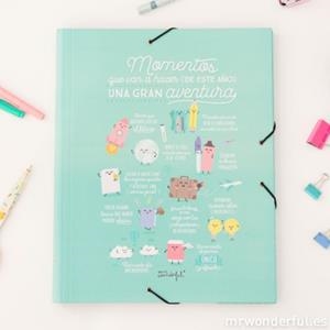 CARPETA CON SEPARADORES MOMENTOS QUE VAN A HACER DE ESTE AÑO UNA GRAN AVENTURA - MR WONDERFUL | 8435460707527 | MR WONDERFUL | Librería Castillón - Comprar libros online Aragón, Barbastro