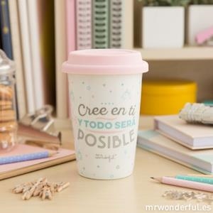 TAZA TAKE AWAY CREE EN TI Y TODO SERA POSIBLE - MR WONDERFUL | 8435460709668 | MR WONDERFUL | Librería Castillón - Comprar libros online Aragón, Barbastro